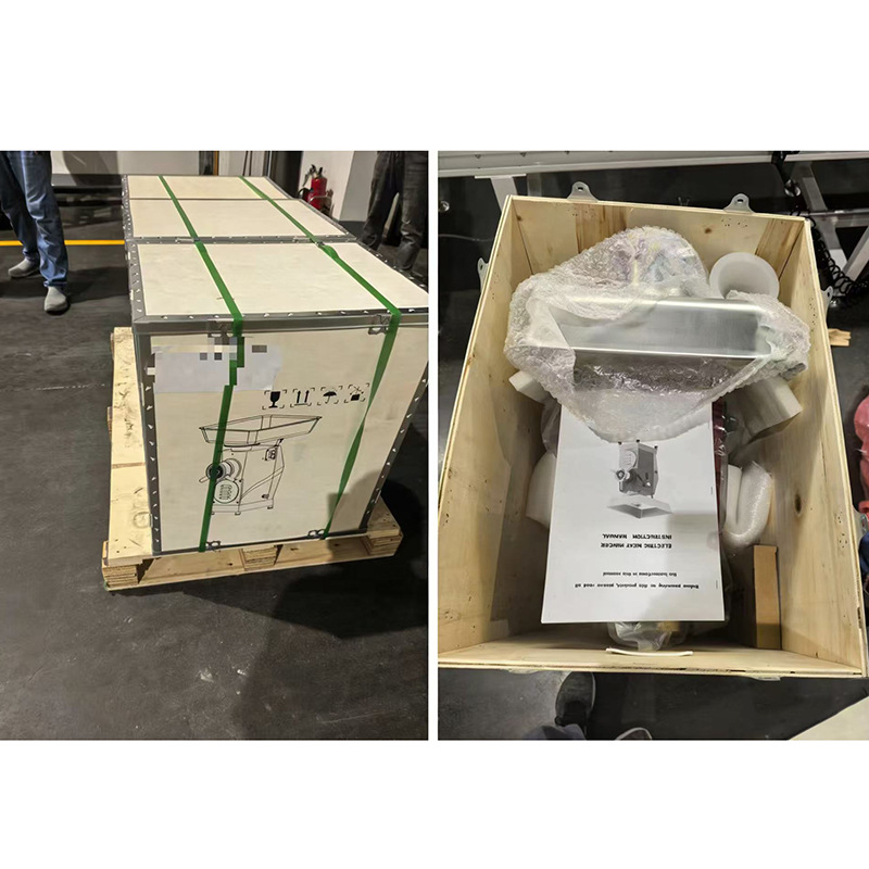 Fully automatic industrial grade high-power stainless steel frozen meat grinder for foreign trade export food processing and meat mixing equipment