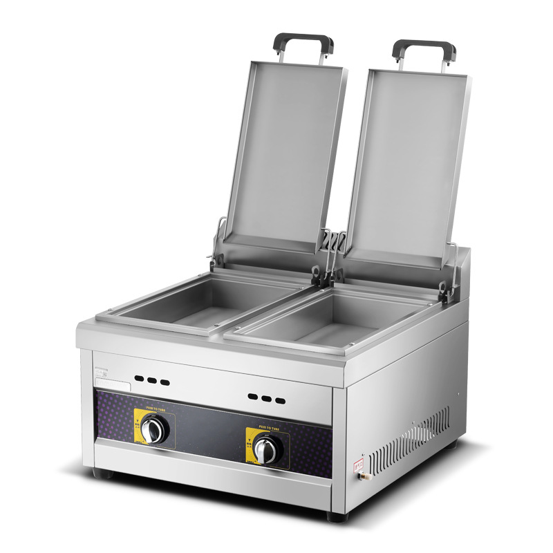 Commercial Potsticker, dumpling frying stove, raw fried bun stove, water fried bun, table type Japanese floor stall, gas, liquefied gas, electricity