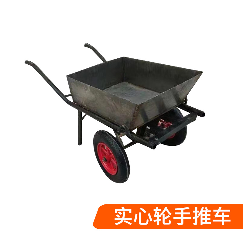 Multi functional thickened iron bucket cart, household agricultural handcart, construction site pointed bucket cart, unicycle driver, overturning bucket cart