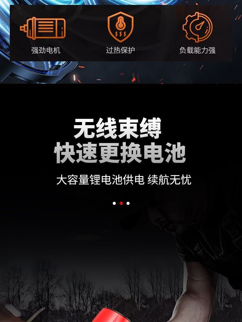跨境大功率工业级无线充电式锂电暴风机强力涡轮涵道吹灰尘鼓风机