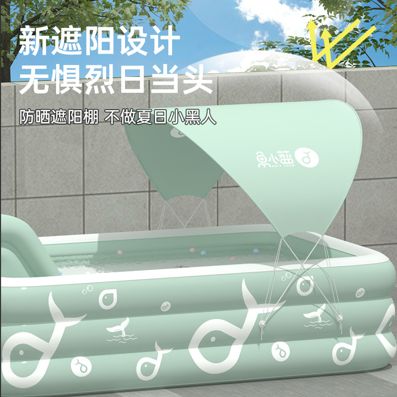 Children's inflatable swimming pool, large outdoor inflatable swimming pool, inflatable slide pool, baby play pool