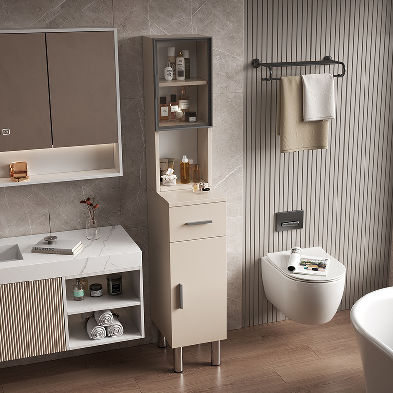 White Cream Grey Honeycomb Aluminum Cabinet Bathroom Floor standing Side Cabinet Independent Edge Cabinet Meijia Bathroom JMT01