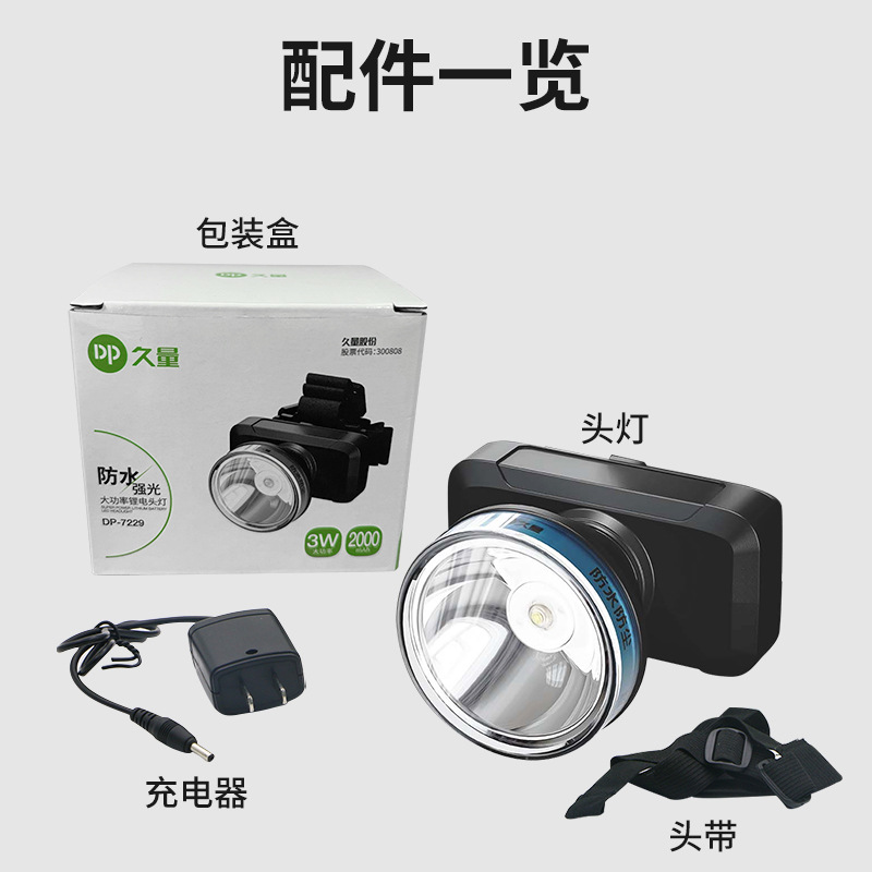 Wholesale rechargeable headlight LED outdoor camping night light waterproof fishing specific headlight head mounted flashlight