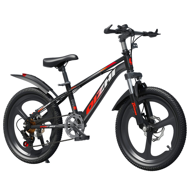 Children's mountain bikes for children aged 6-12 years old, primary and secondary school students, single speed variable speed disc brake, male and female bike holding brake