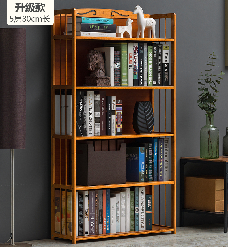 Bookshelf, floor to ceiling bookshelf, storage rack, desktop storage, children's simple office, bedroom, living room, simple solid wood home use