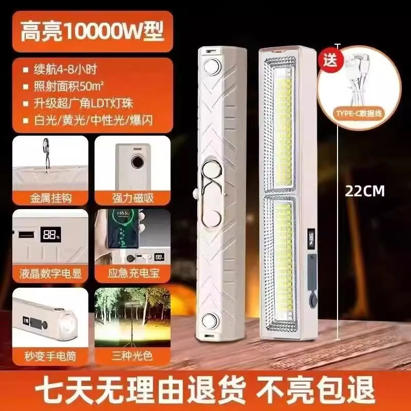 户外led露营灯野营灯照明灯防水应急灯超亮长续航手机充电多功能