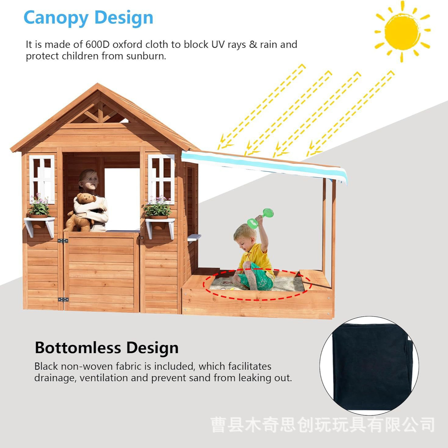 Outdoor children's toy house, game room, tool room, garden, outdoor treehouse, playhouse, mobile cabin, cross-border customization