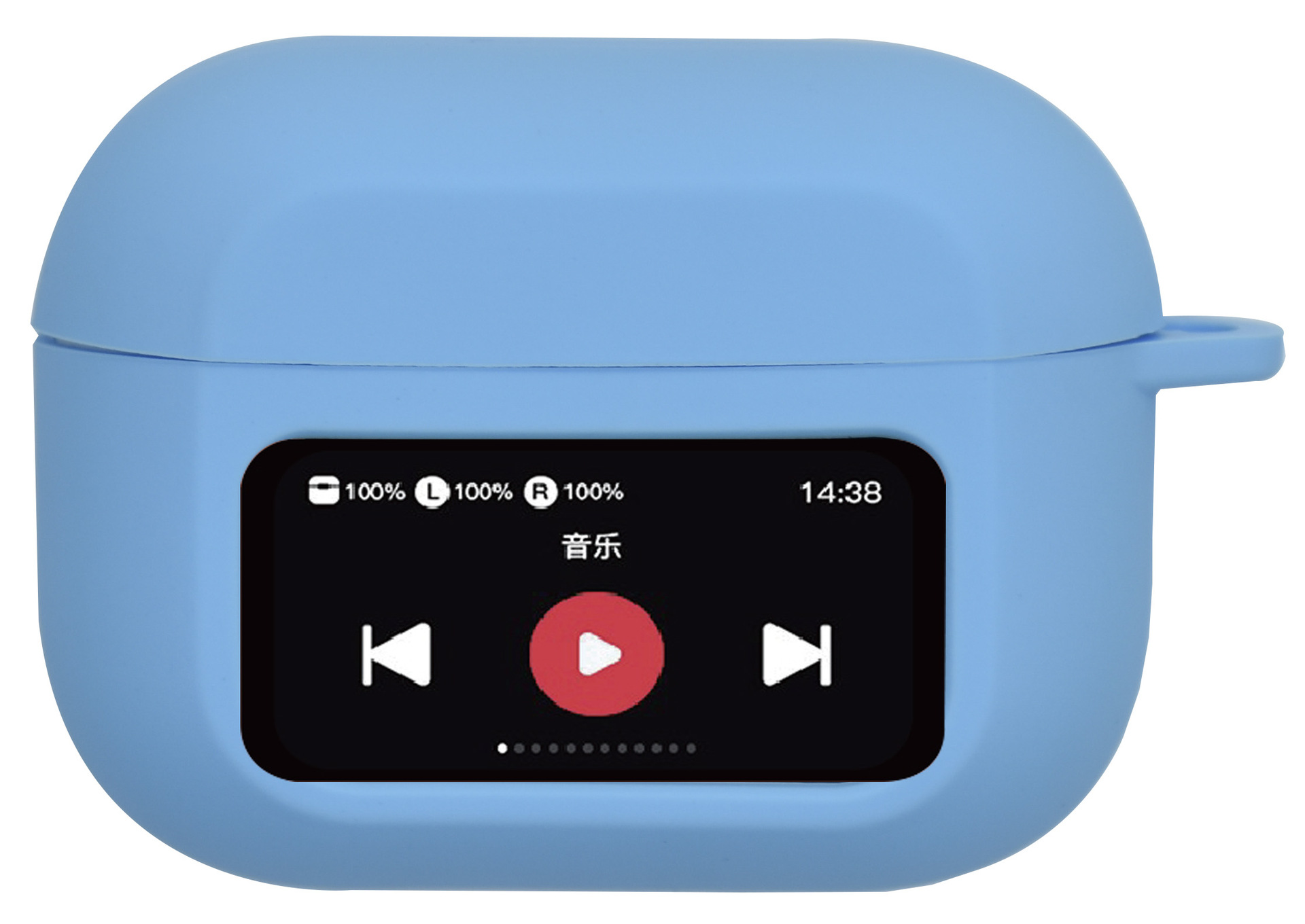 Huaqiangbei version AirPods A9pro with screen corner wireless Bluetooth earphones silicone protective case thin version