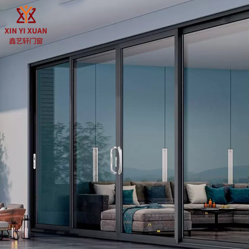 Cross -Bordder Shop Partition Glass Door Villa Balcony Алюминиевая сплава дверная дверь Узора