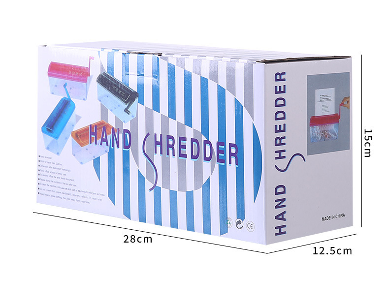 Manual shredder for office mini home use, manual small paper shredding tool, hand cranked A4 paper shredder