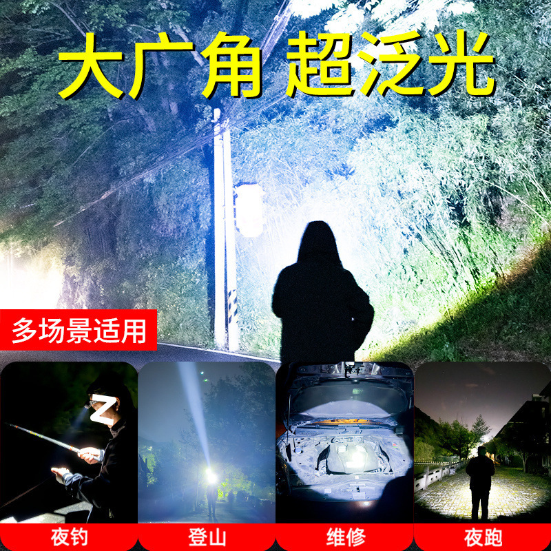 LED strong light, ultra bright sensing headlight, ultra light head mounted, long-lasting, night fishing, dedicated for home charging and portable use