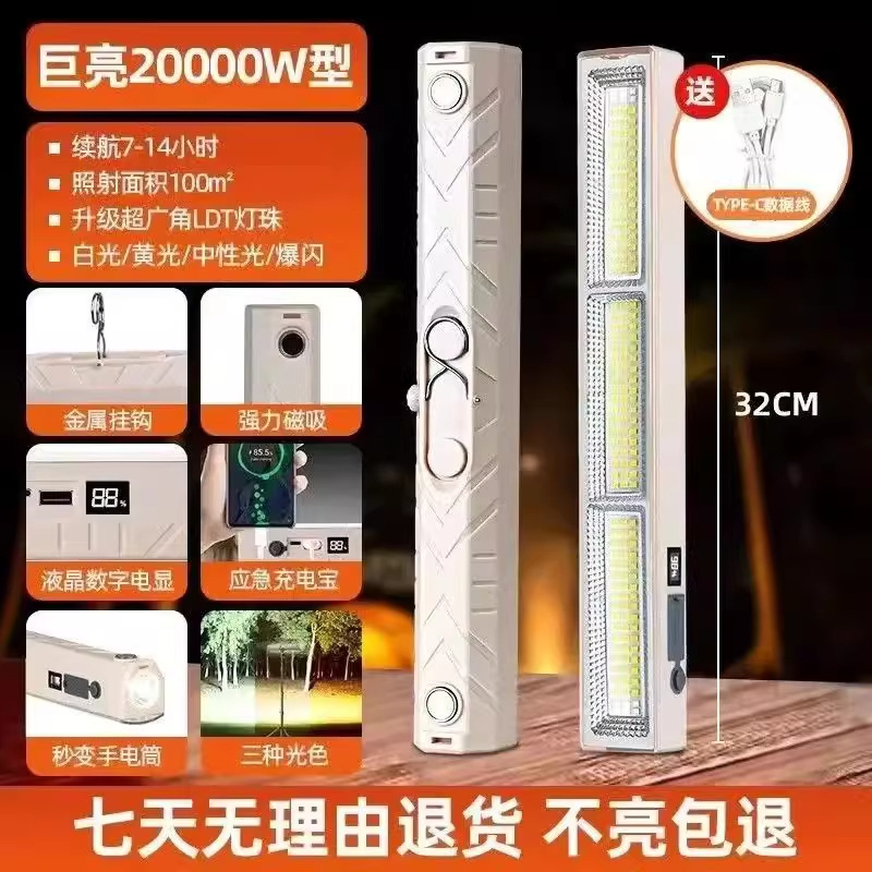 户外led露营灯野营灯照明灯防水应急灯超亮长续航手机充电多功能
