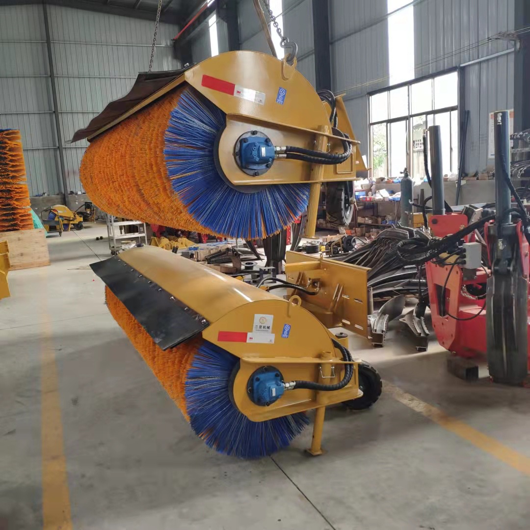 Self powered snow sweeper 3.3m car mounted roller brush snow removal machine, easy to install, good snow removal effect