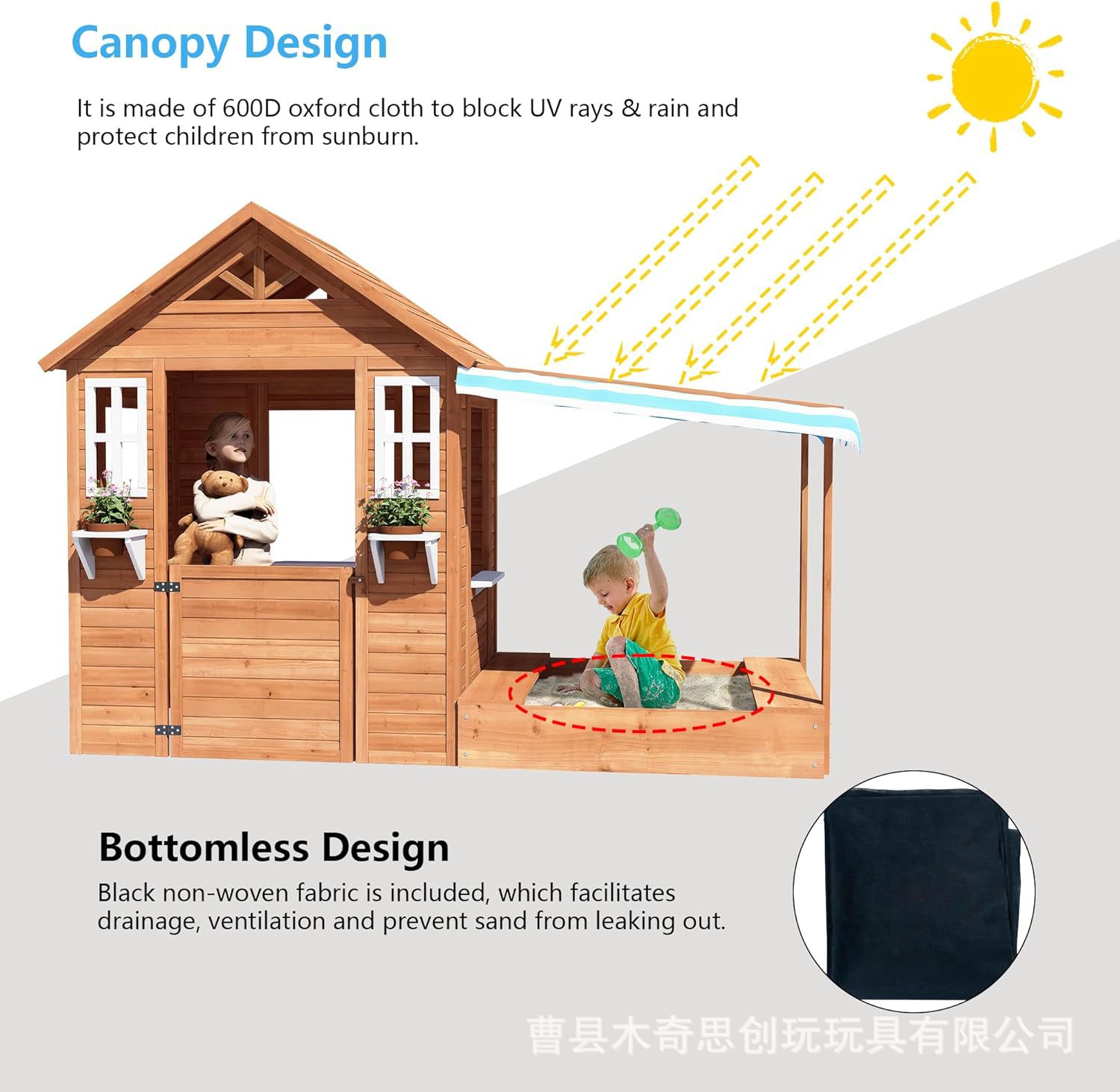 Outdoor children's toy house, game room, tool room, garden, outdoor treehouse, playhouse, mobile cabin, cross-border customization