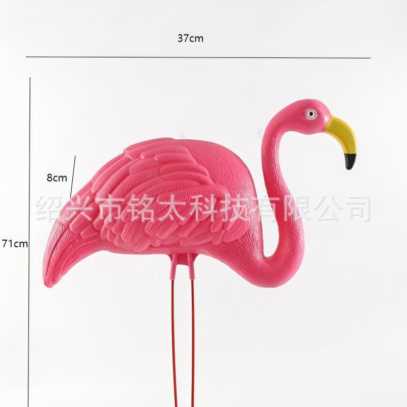 Cross border simulation flamingo combination courtyard garden decoration, small white crane outdoor lawn, wedding scenery, animal bait