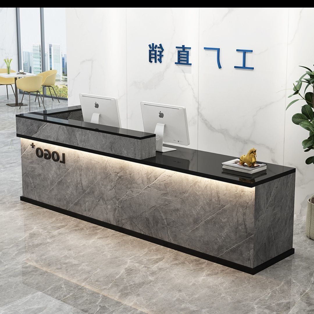 Bar counter, cash register, front desk, reception desk, reception desk, service desk, simple and modern commercial bar counter