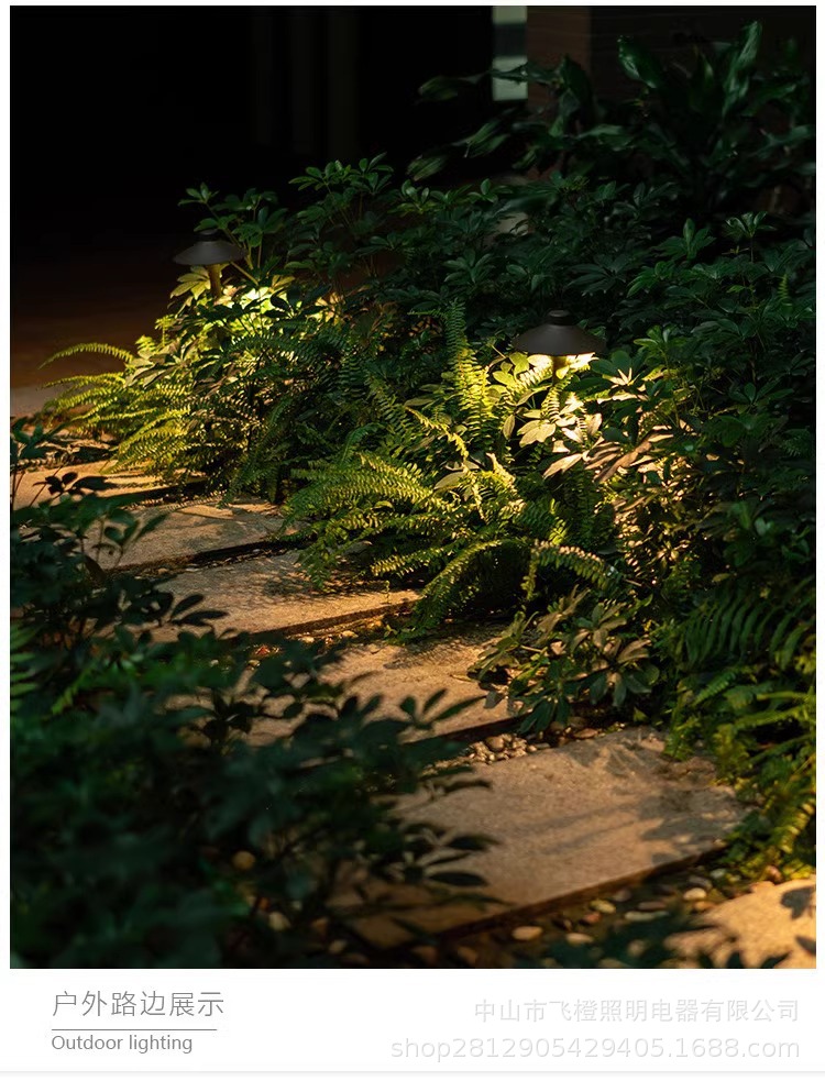 Small courtyard landscaping, outdoor mushroom lights, solar courtyard lights, villa lawn lights, garden lights, decorative atmosphere lights