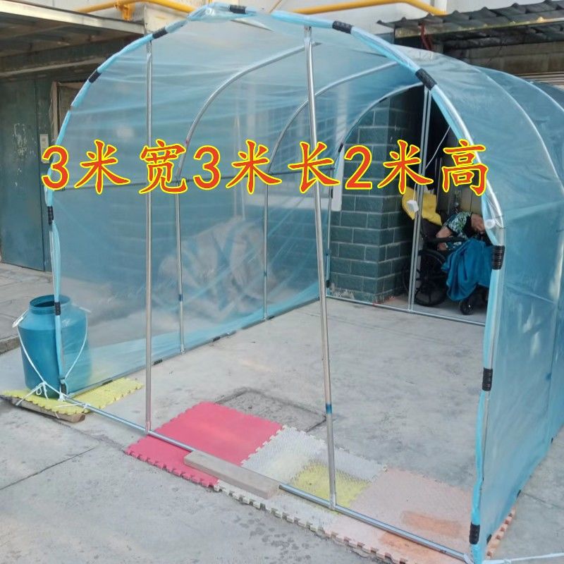 Household greenhouse, greenhouse, flower shed, warm room, simple sunroom, winter insulation, rooftop balcony, courtyard, succulent skeleton