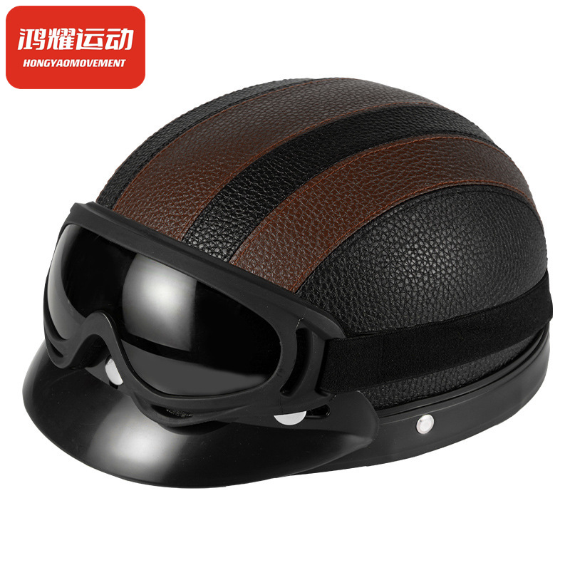 Half Helmet Summer Retro Lightweight Cycling Scoop Helmet Prince Bicycle Four Seasons Half Helmet Grey Breathable Men's and Women's Cycling Helmets