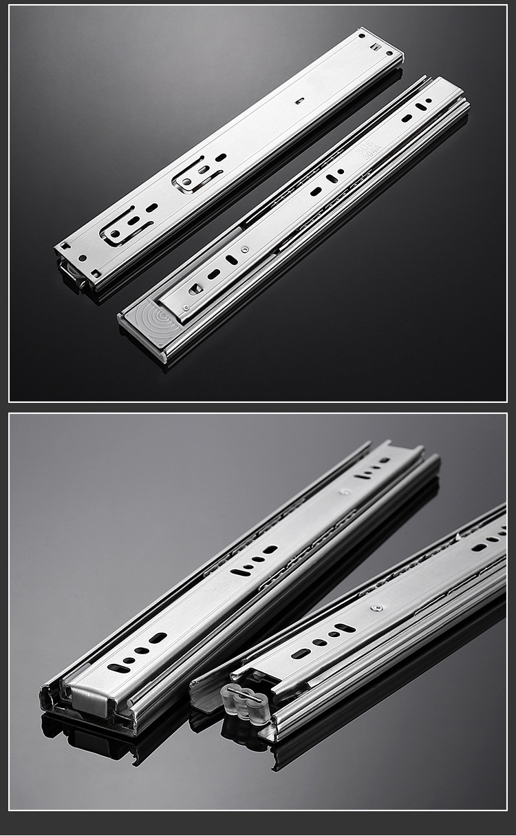 Guide rail, household furniture, stainless steel hardware accessories, kitchen drawers, bathroom slides, pulleys, buffering and noise reduction