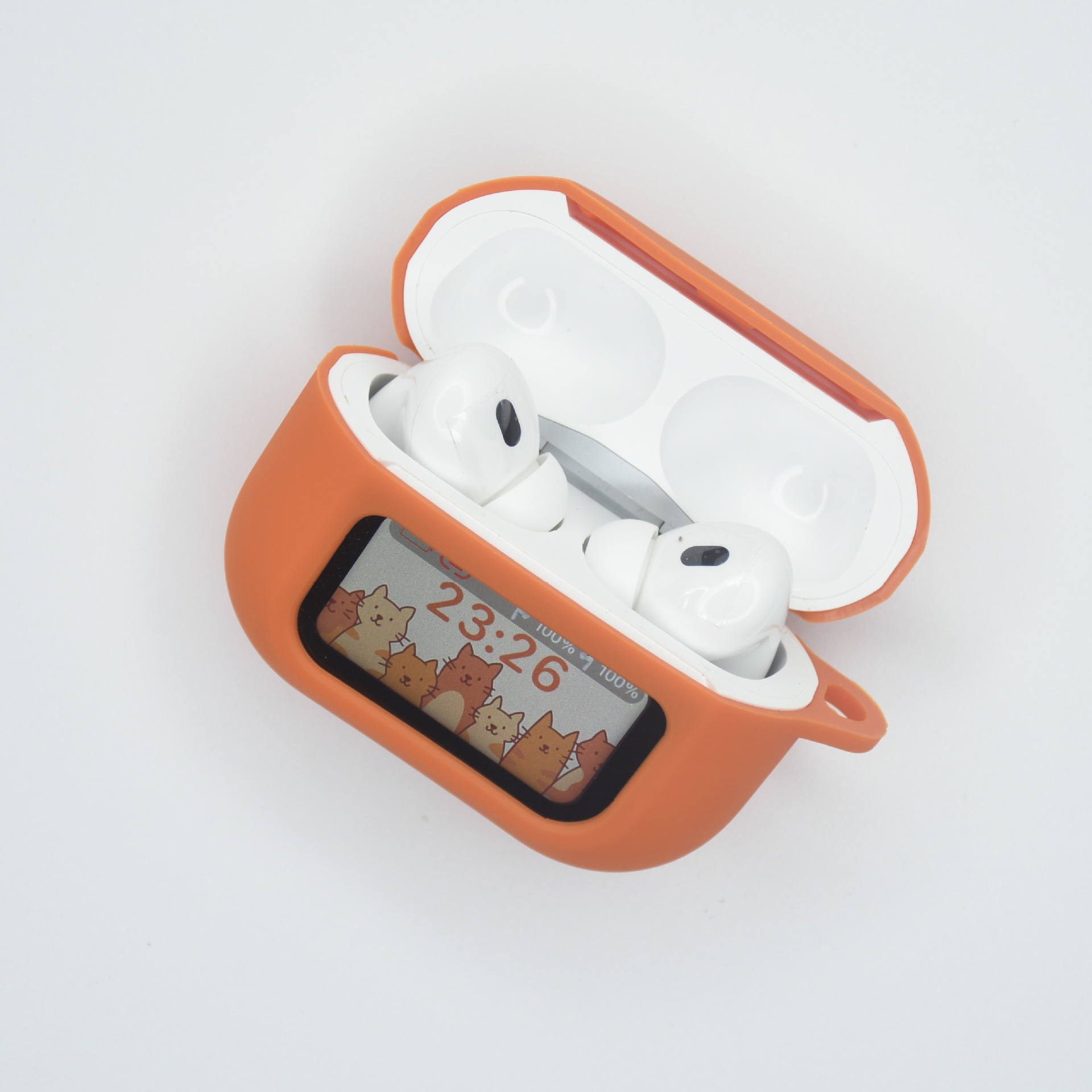 Huaqiangbei version AirPods A9pro with screen corner wireless Bluetooth earphones silicone protective case thin version