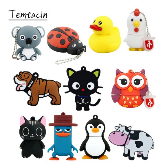Pendrive 128GB USB flash drive animal pen drive 256GB USB flash drive