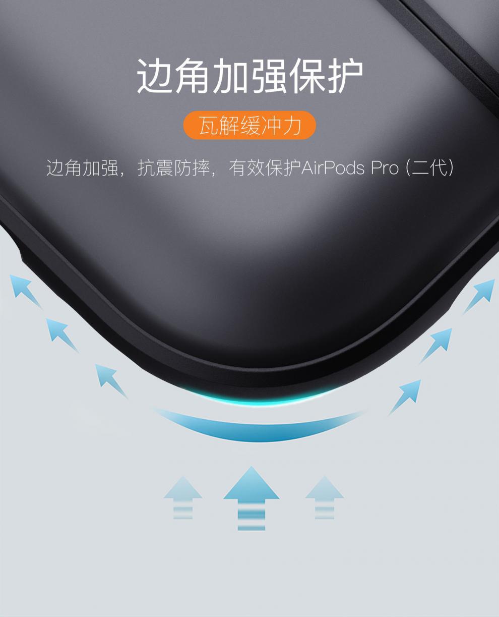 适用Airpods 4代肤感磨砂蓝牙耳机保护套airPodsPro3代防摔耳机壳