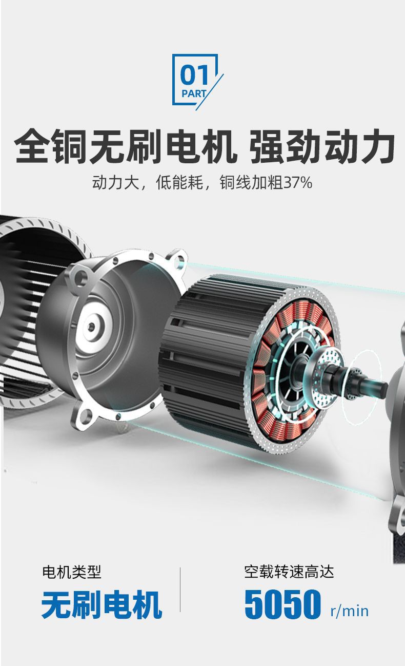 21V10 inch brushless lawn mower with electric cutting of shrubs, long handle and extendable trimming of lawns, weeding machine, trimming machine