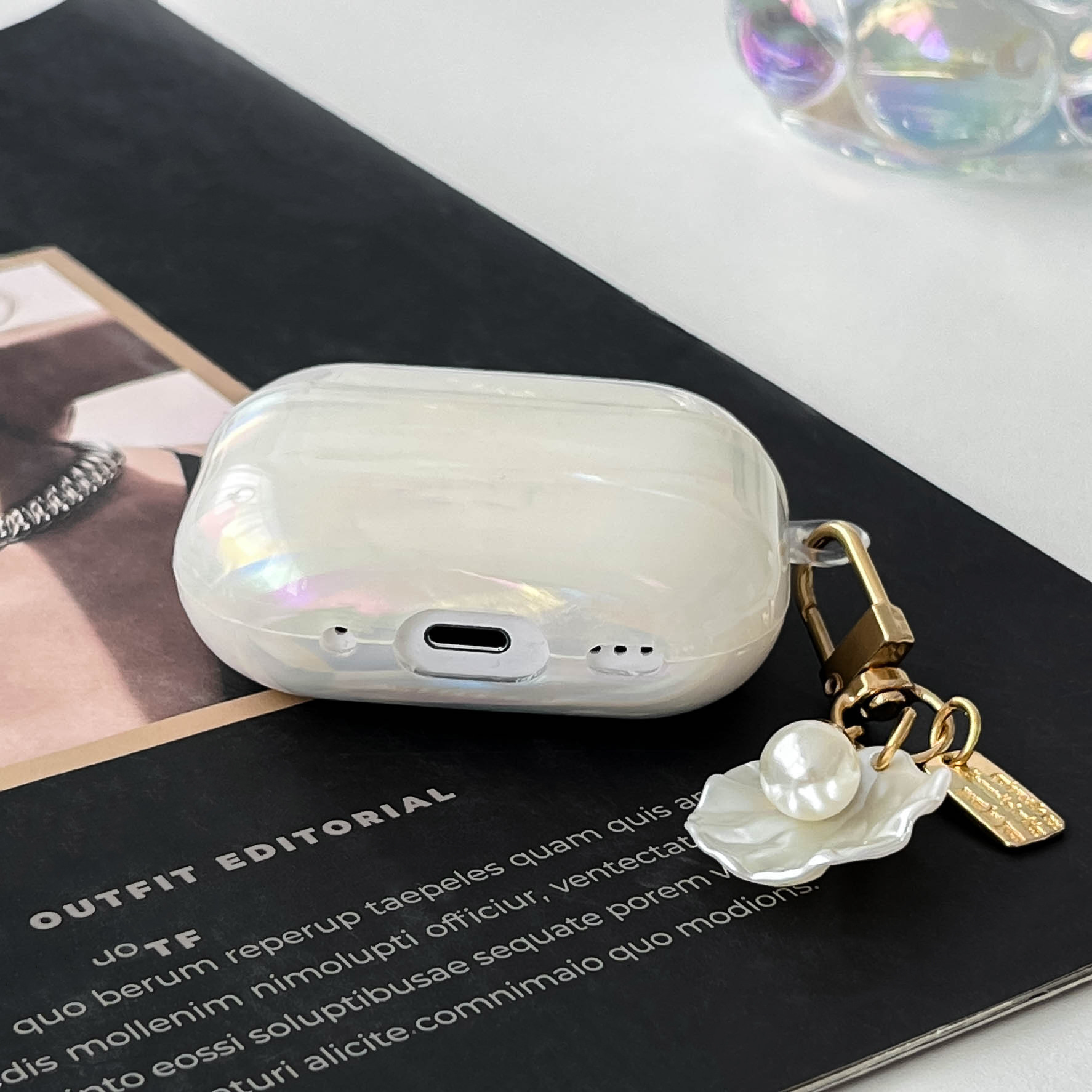 适用AirPods1/2代蓝牙耳机保护套 3代Pro仿真贝壳纹 Pro2软壳批发