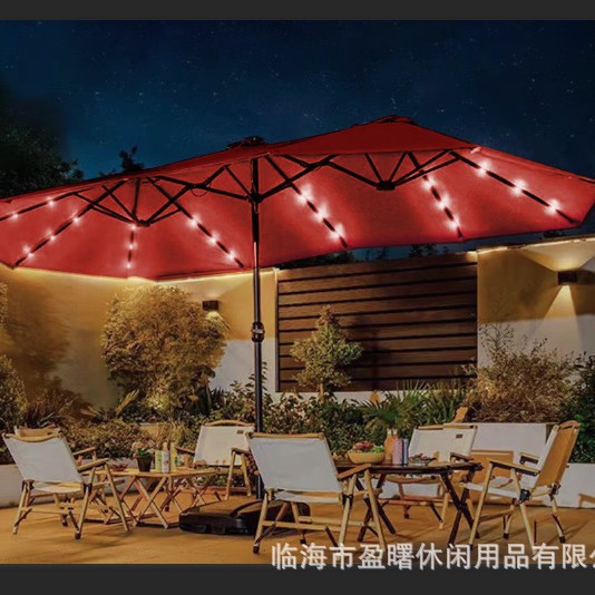 Outdoor Umbrella, Courtyard Umbrella, Sunshade Umbrella, Courtyard Roman Umbrella, Large Sun Umbrella, UV resistant Double Head Design