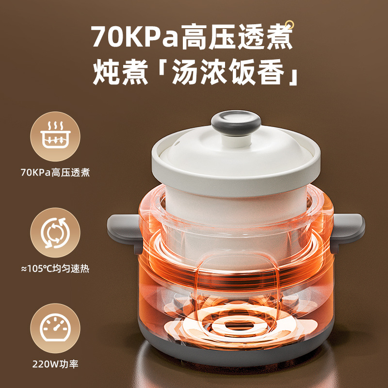 Мультифункциональный электрический炖锅 Xinchuyi TF-02218B с керамической чашей
