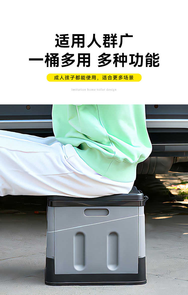 Spot wholesale folding toilet, foldable portable toilet, outdoor camping car toilet, emergency toilet