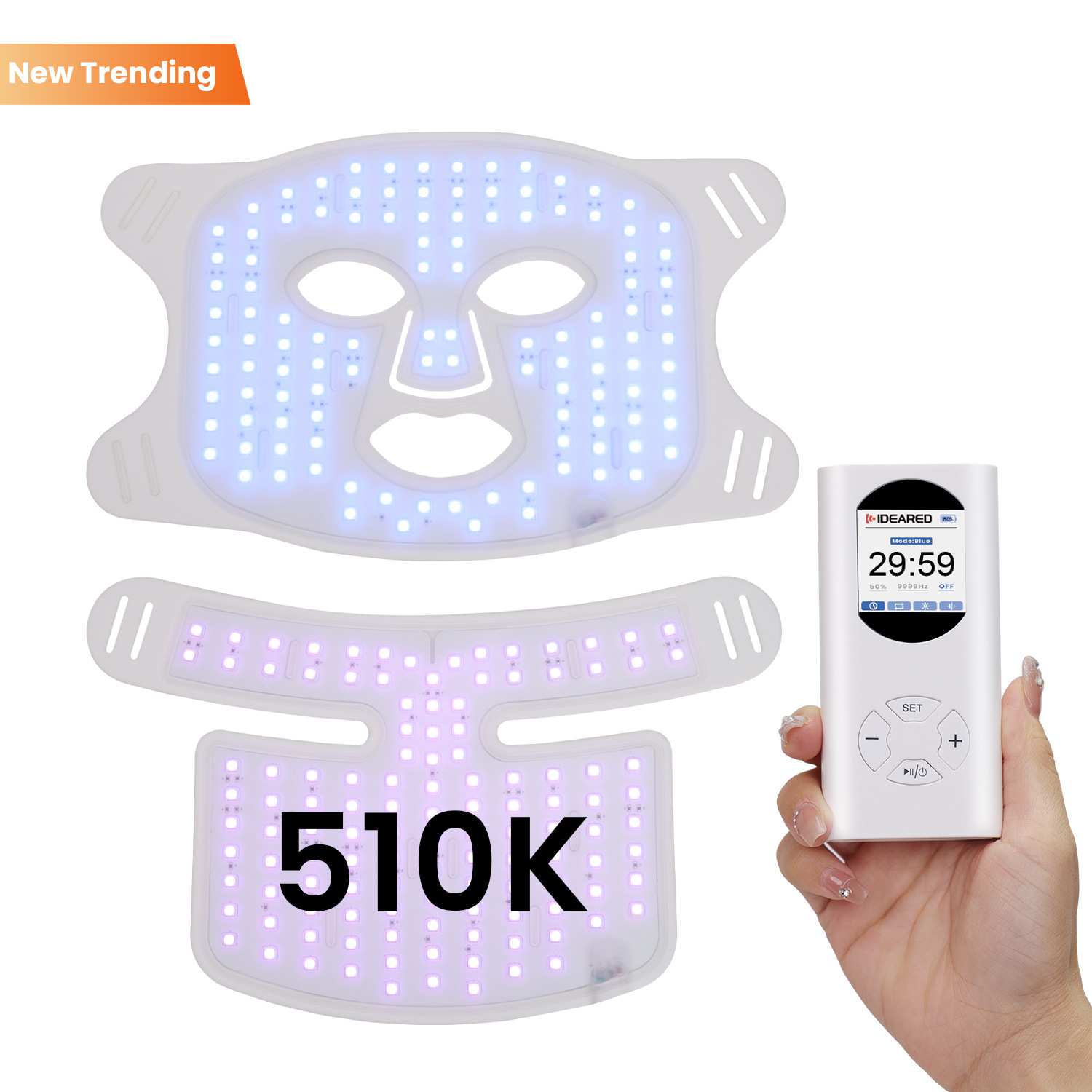 Силиконовая LED-маска для лица и шеи IDEATHERAPY TLM200-G