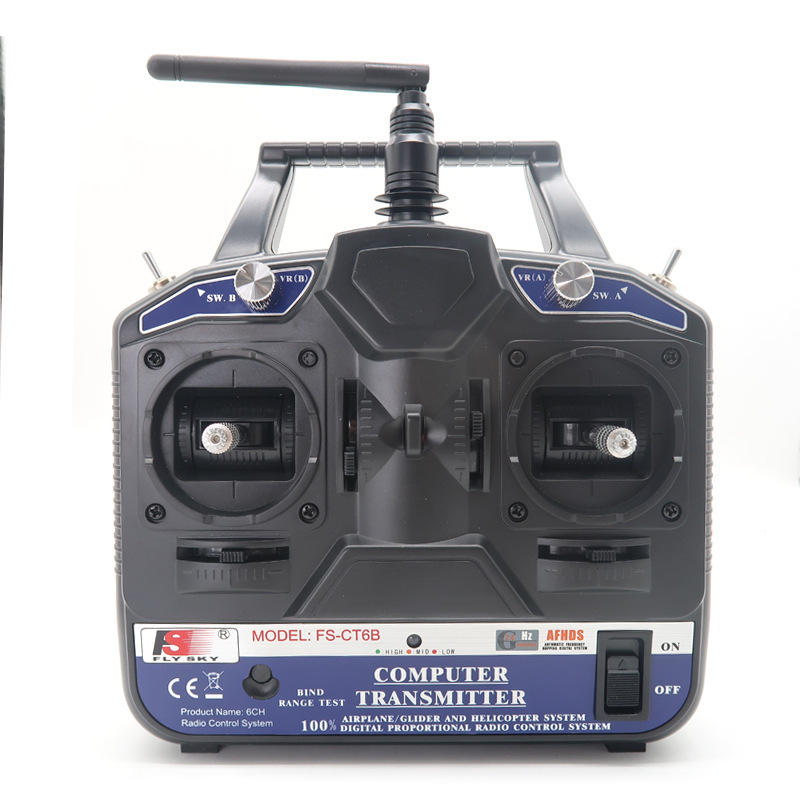 FLYSKY FS-CT6B remote control with receiver R6B helicopter fixed wing glider multi axis 6-channel