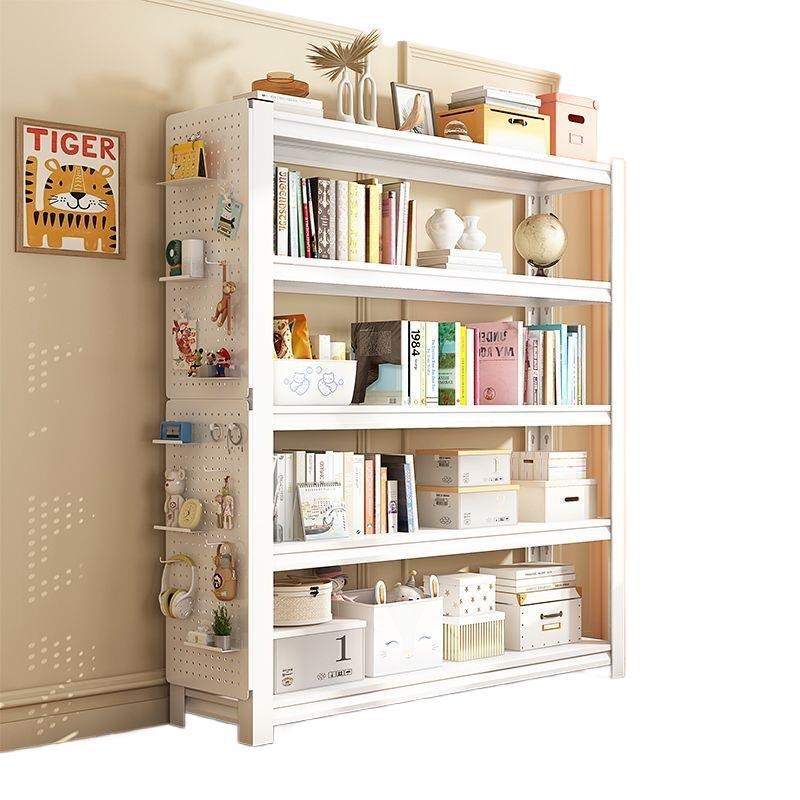 Steel formaldehyde free children's bookshelf storage rack, floor to ceiling integrated wall mounted simple picture book storage rack, bay window reading rack