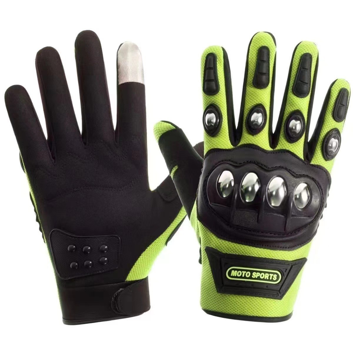 Motorcycle riding gloves men's stainless steel hard shell anti fall mountain bike riding equipment gloves cross-border