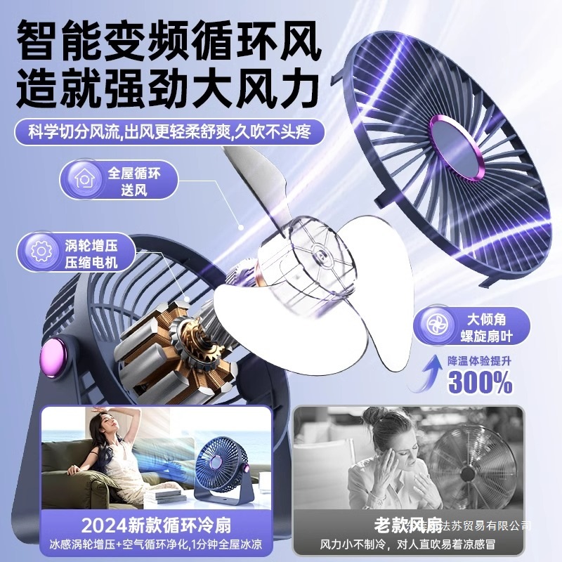 Компактный вентилятор с циркуляцией воздуха AI Ice Crystal White