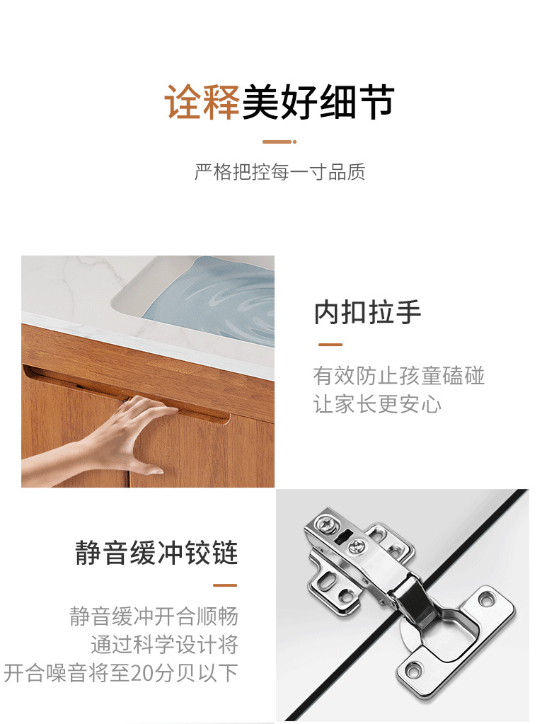 橡木浴室柜组合卫生间洗漱台陶瓷一体盆洗手洗脸盆柜卫浴智能镜柜