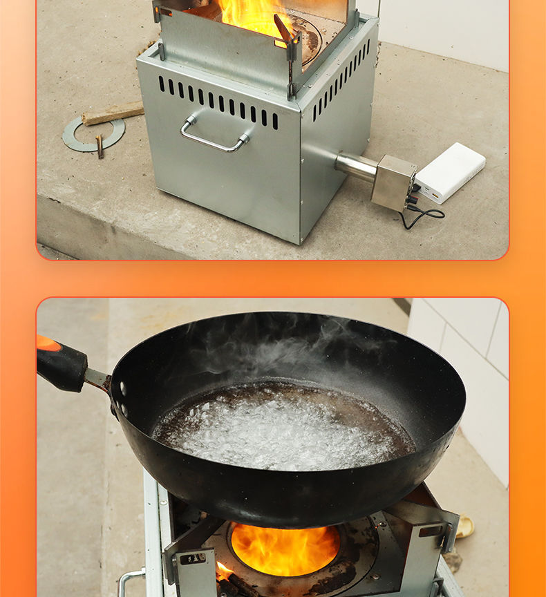 Outdoor firewood stove, travel raging stove, portable new type gasifier, household firewood burning new type of picnic stove