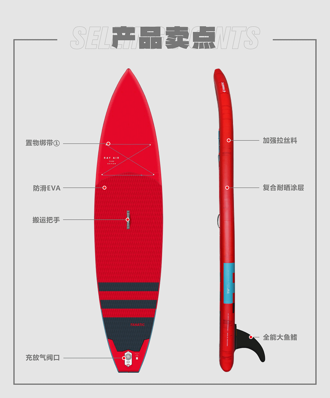 Creative Group FANETIC brand paddle board inflatable cruise racing SUP adult paddle board surfboard set