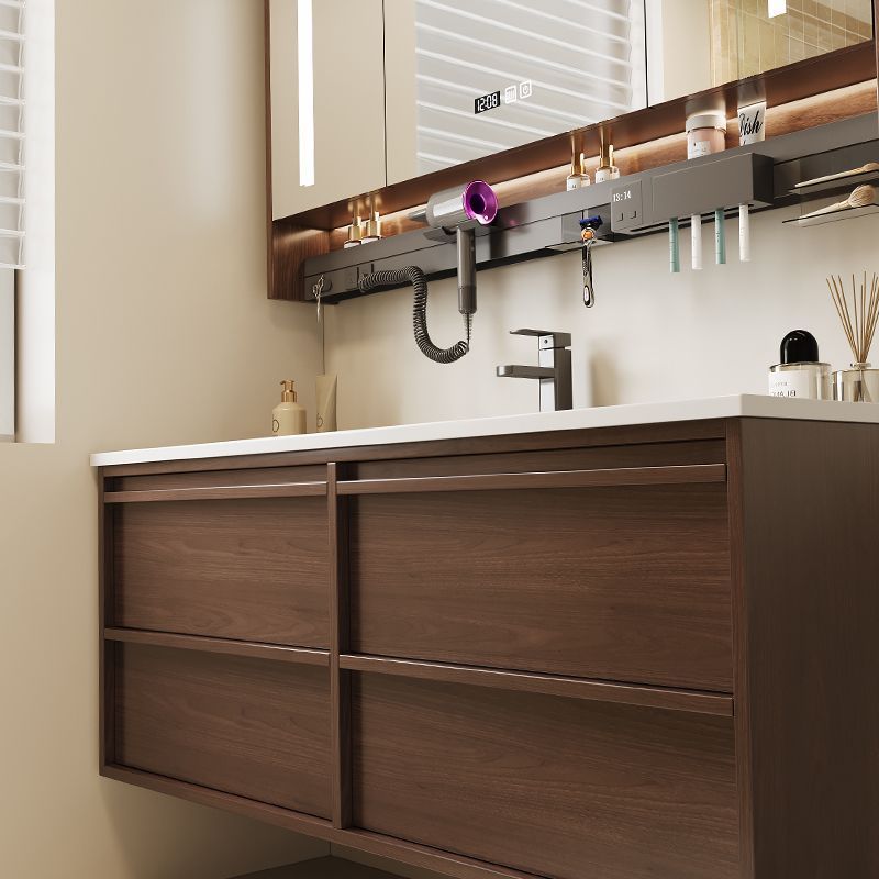 Ancient style ceramic integrated basin in bathroom cabinet, intelligent mirror cabinet, washbasin, wash basin cabinet combination