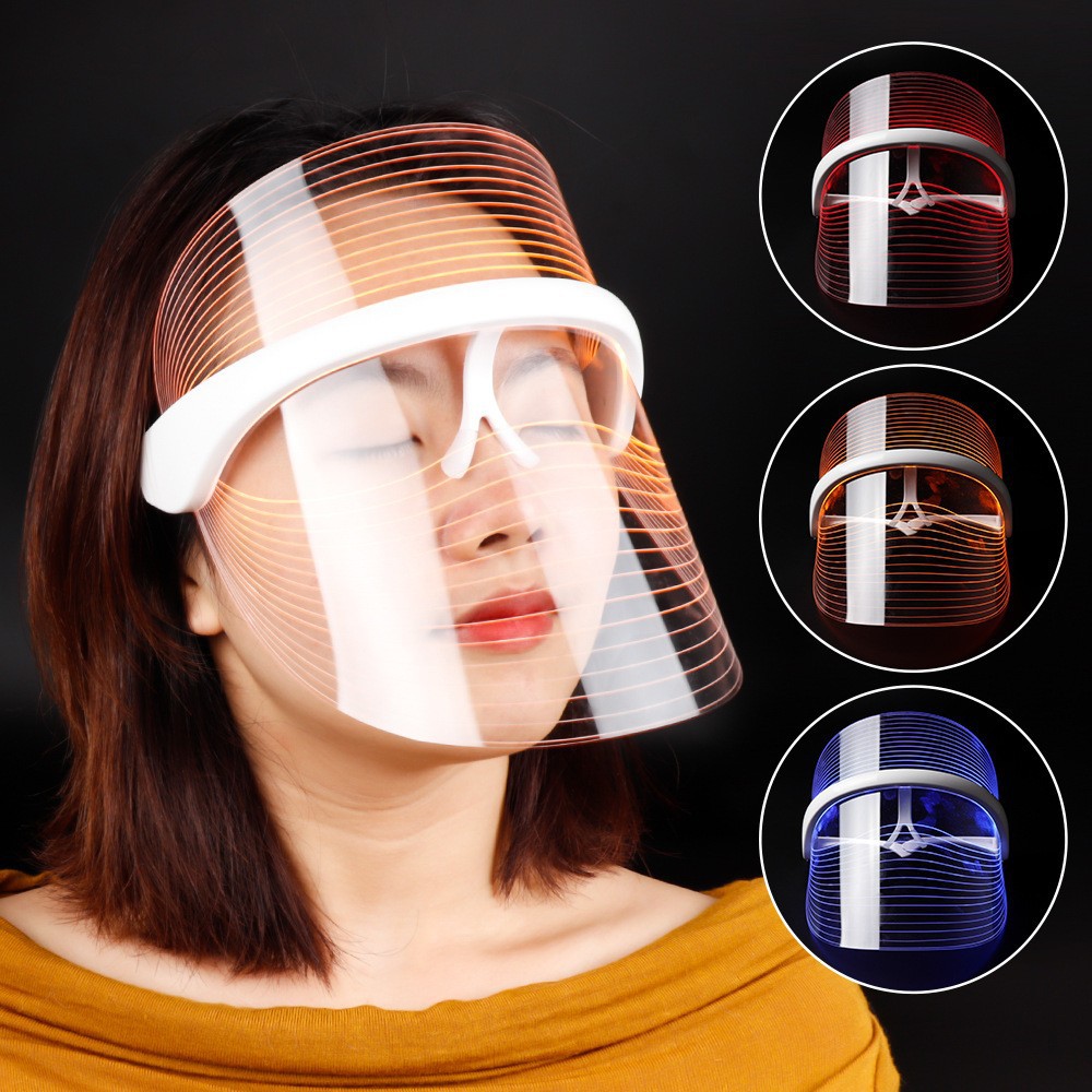 LED-маска для фототерапии лица 7 цветов для омоложения кожи