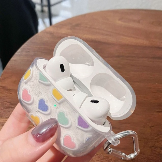Suitable for AirPods 4 Earphone Case Pro2/3 Flash Pink Letter Pink Love Bluetooth Earphone Cover