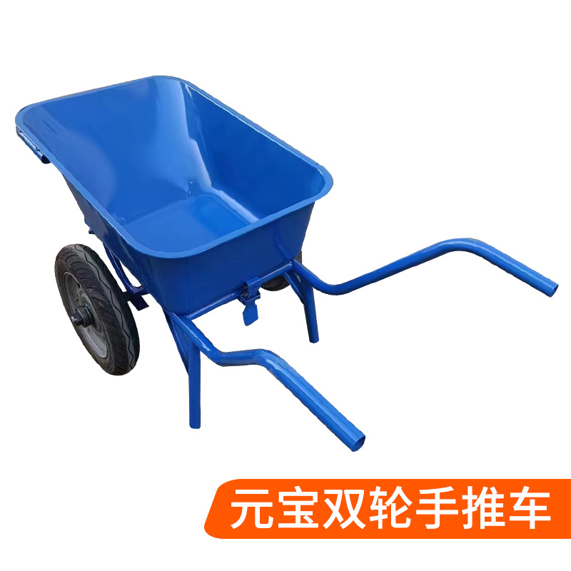 Multi functional thickened iron bucket cart, household agricultural handcart, construction site pointed bucket cart, unicycle driver, overturning bucket cart