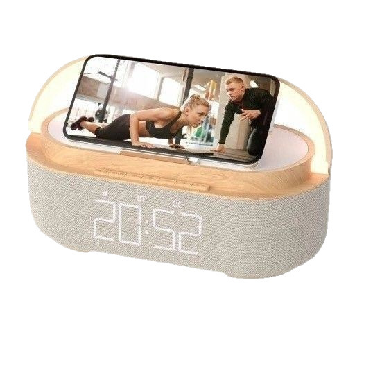 Многофункциональный умный будильник-светильник с Bluetooth-колонкой и беспроводной зарядкой
