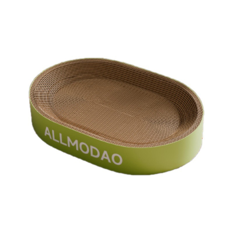 Овальная когтеточка для кошек Allmodao из гофрированного картона