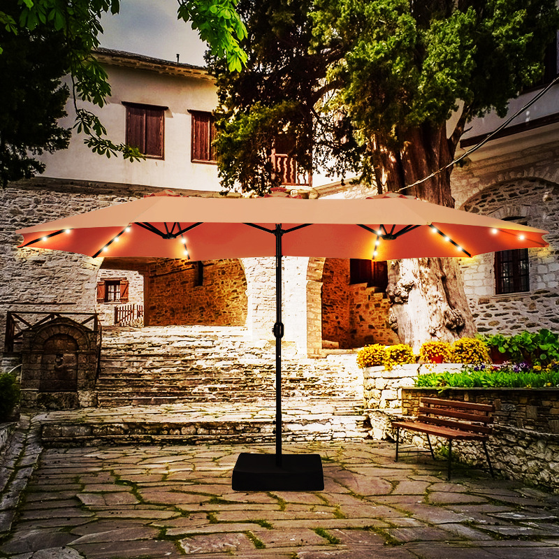 Outdoor Umbrella, Courtyard Umbrella, Sunshade Umbrella, Courtyard Roman Umbrella, Large Sun Umbrella, UV resistant Double Head Design