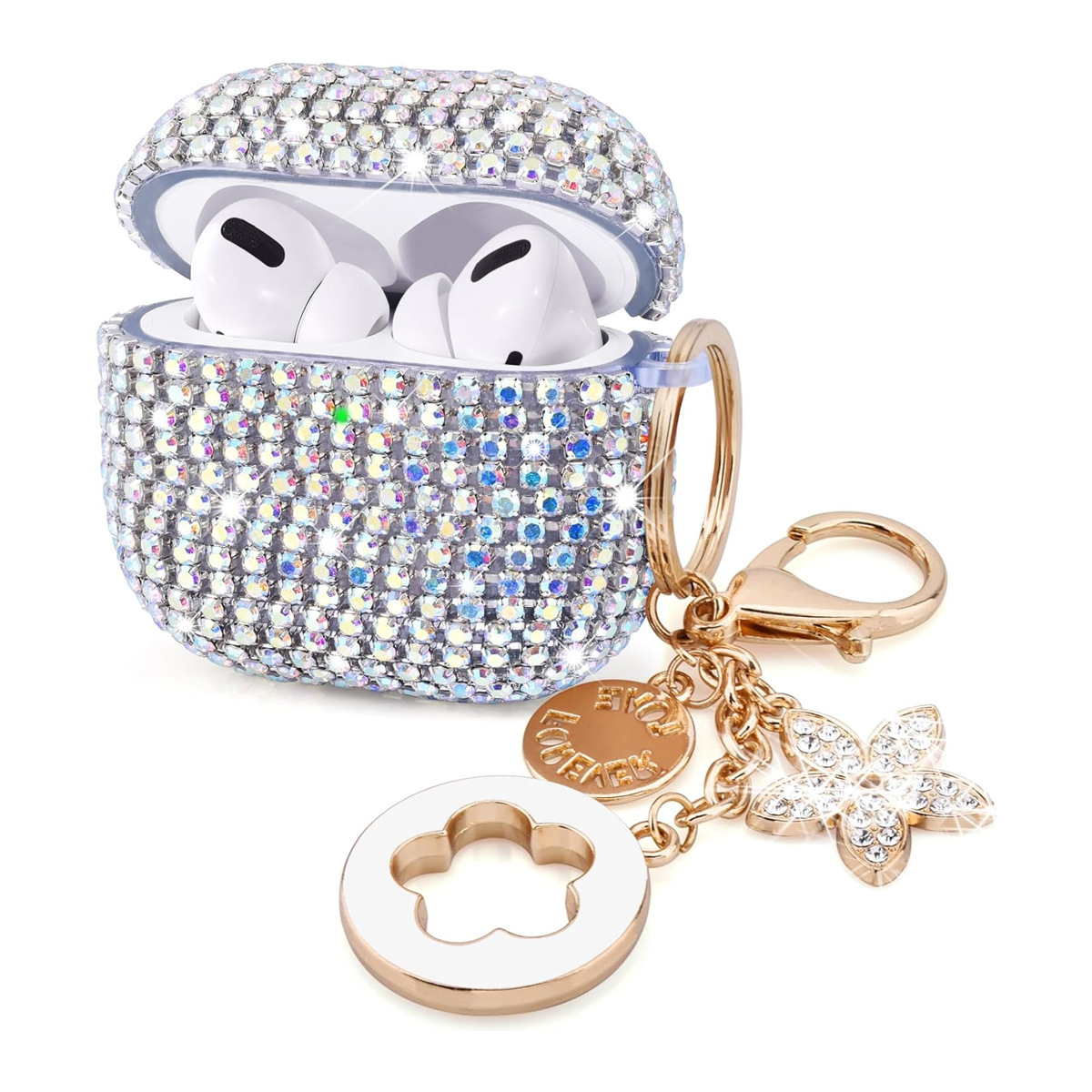 Suitable for Apple, Samsung, Huawei 4th generation diamond studded headphone case factory, PC hard case protective cover, TPU Pro 2nd generation