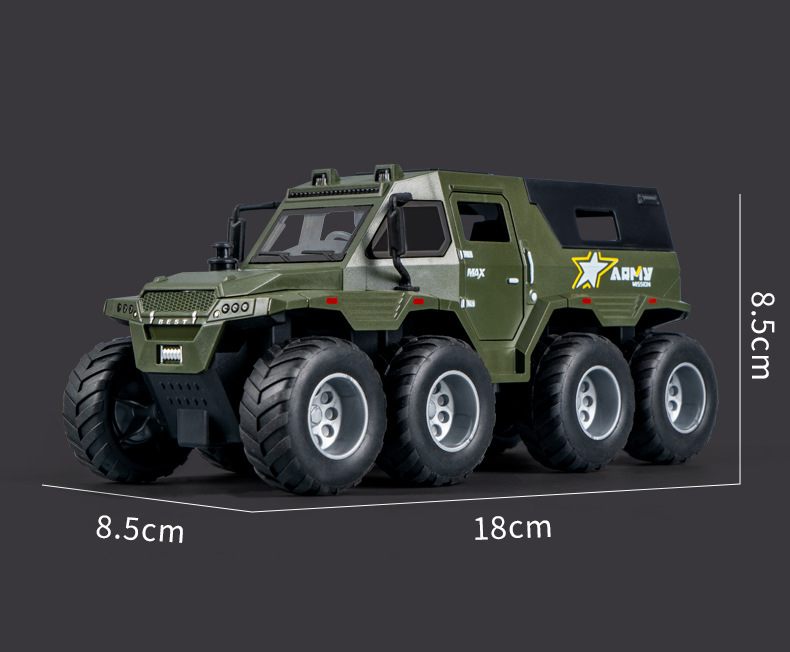 Boy toy 3-6 years old, car simulation, inertia armor, eight wheeled off-road vehicle, door can be opened, children's toy car