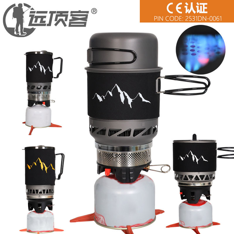 Backpacker Outdoor Windproof Stove Camping Set Pot Portable Stove Head Highland Reactor Gas Stove Supplies Stove